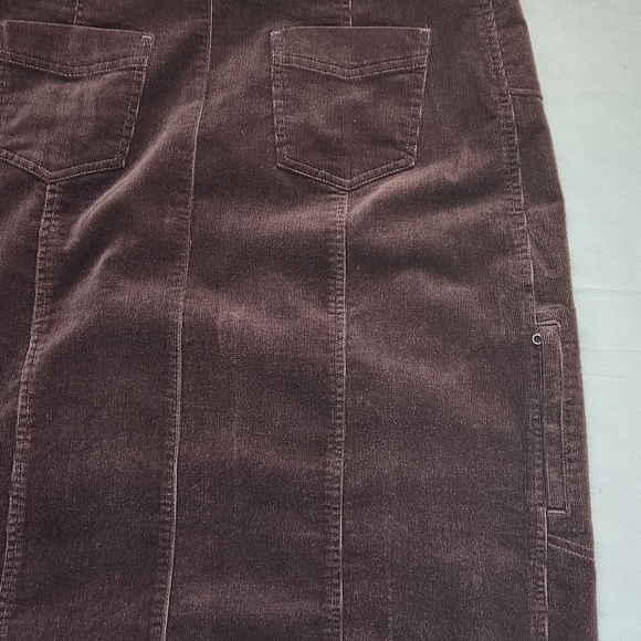 WOOLRICH Brown Vintage Corduroy A-Line Skirt - 10 - Picture 9 of 15